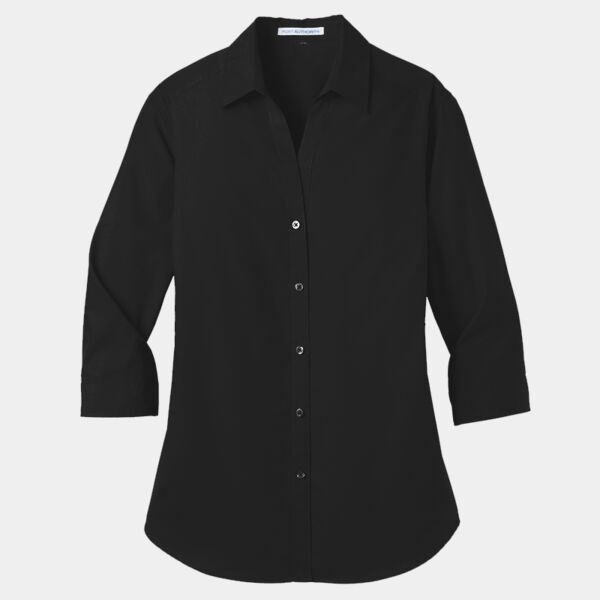 Women&#39;s 3/4 Sleeve Carefree Poplin Shirt Thumbnail