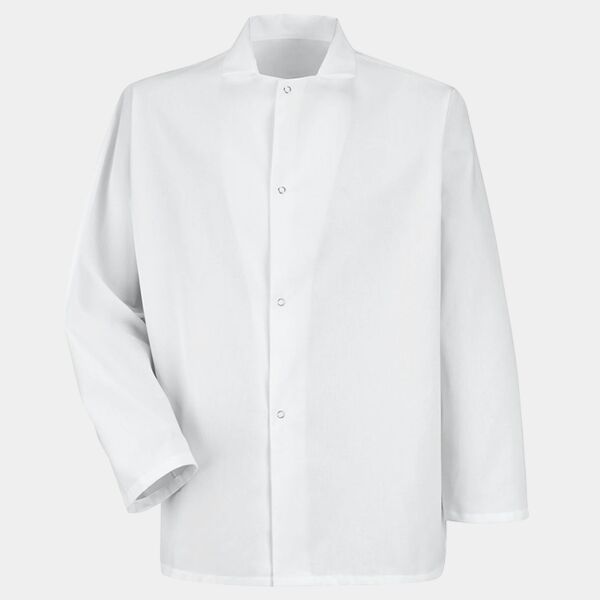 Men&#39;s Gripper-Front Short Butcher Coat Thumbnail