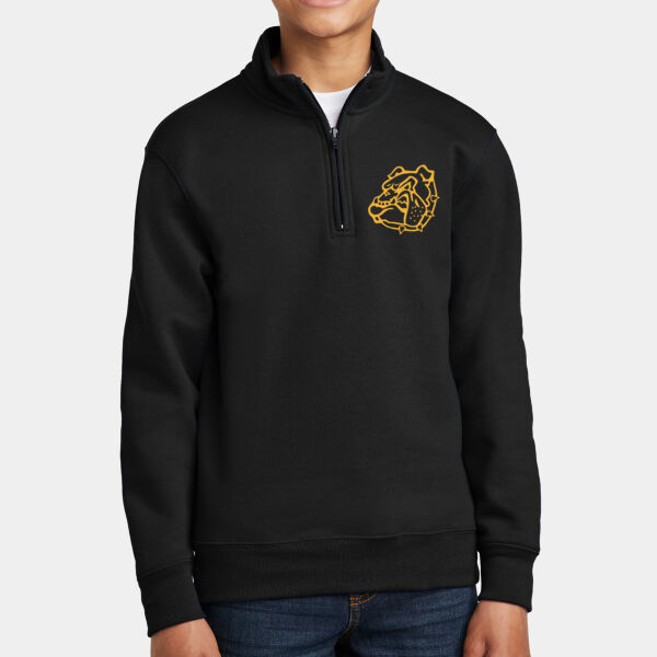 Bulldog Youth Fleece 1/4-Zip Pullover Sweatshirt Thumbnail